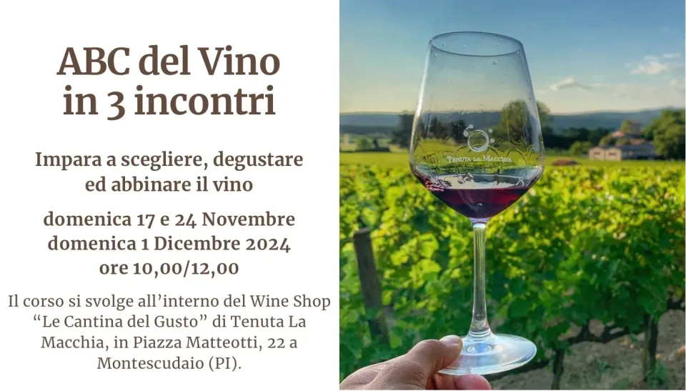 Tenuta La Macchia Corso Avvicinamento Vino Esperienza degustazione