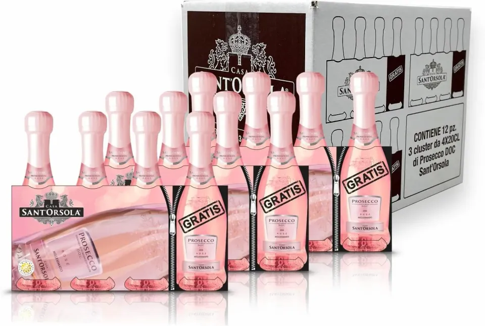 Casa Sant'Orsola Prosecco Rose DOC Mini 4x200 ml Extra Dry