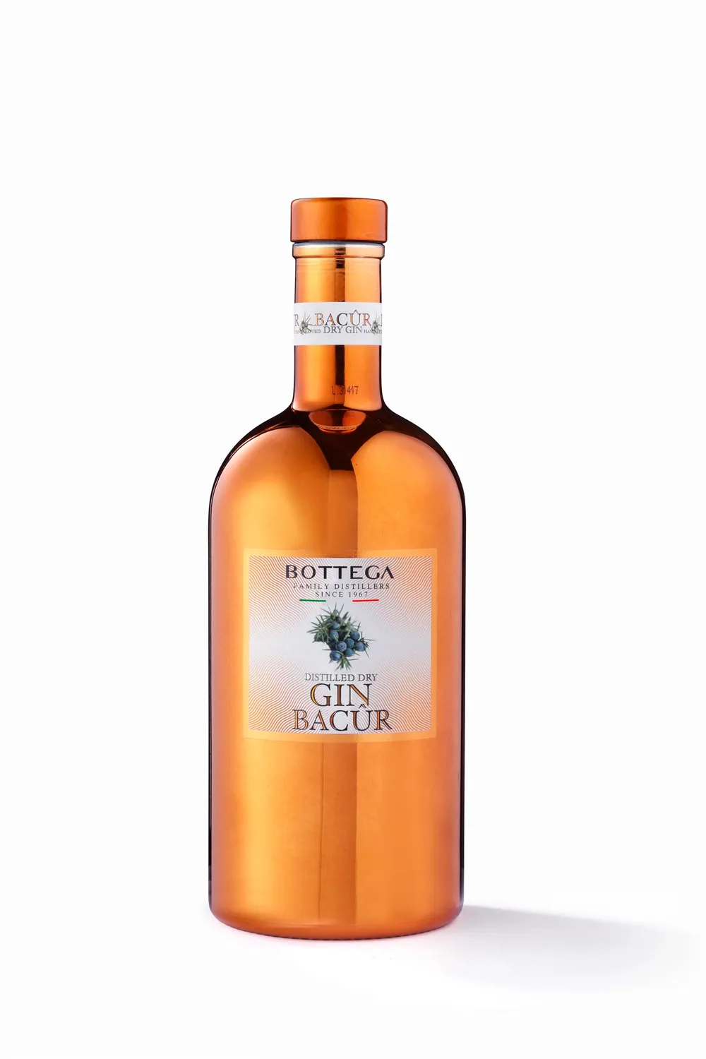 Bottega Bacûr Dry Gin gift 500 ml + 2 bicchieri italiani