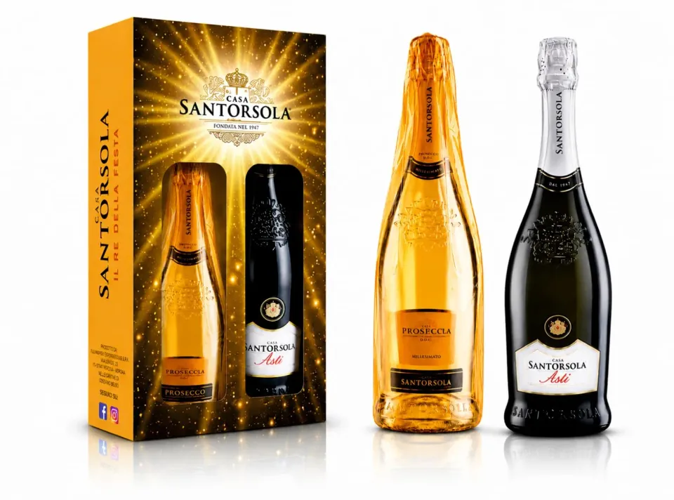 Sant'Orsola Prosecco Millesimato Extra Dry e Asti spumante 2x750 ml