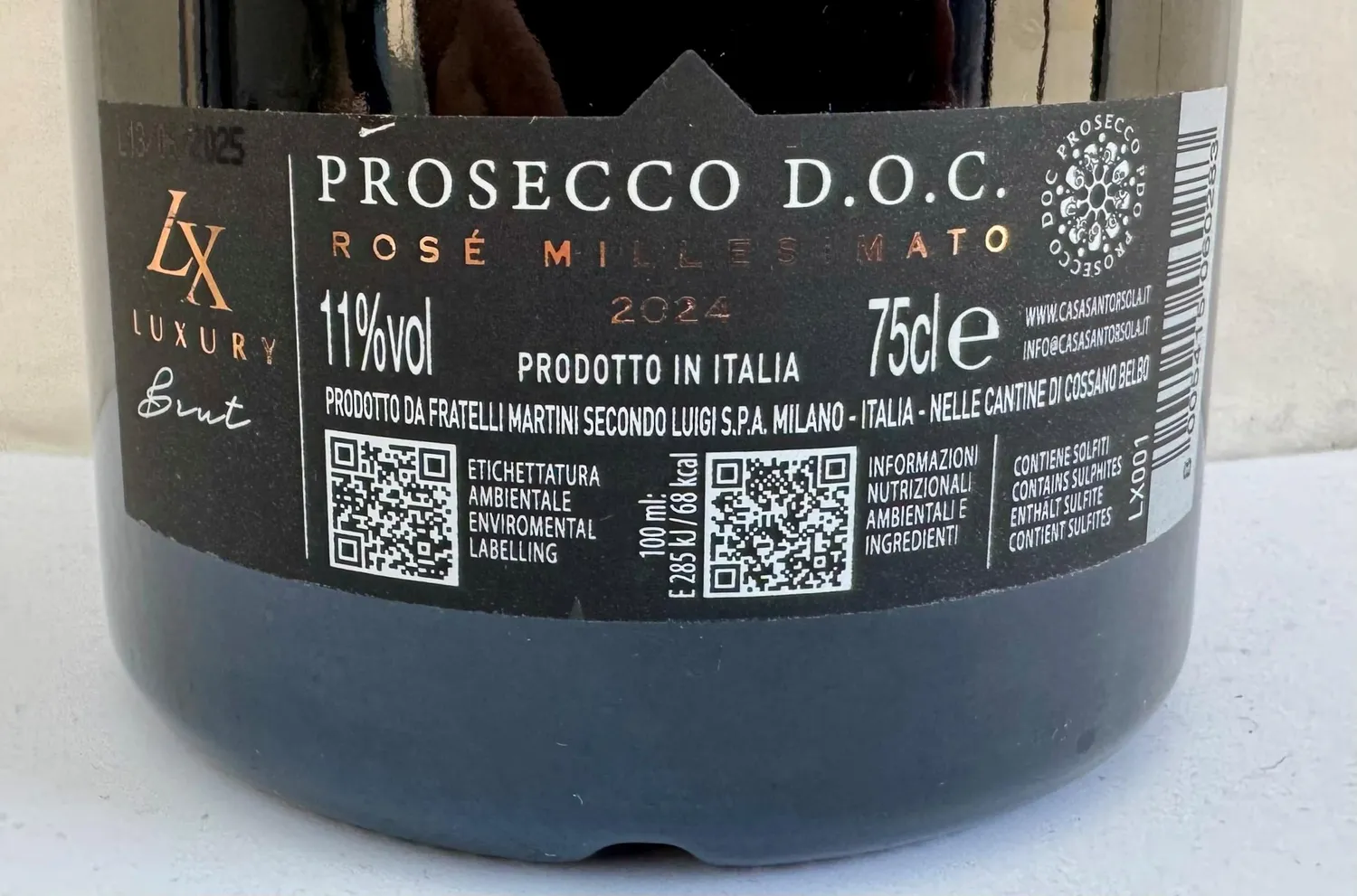 Sant'Orsola LX Prosecco Rose DOC Brut 6x750 ml in box