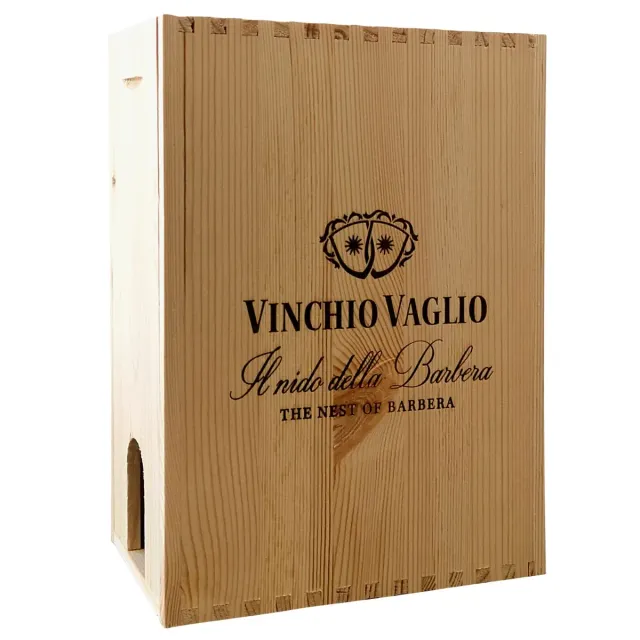 Vinchio Vaglio Cassetta Legno Bag in Box 3 Litri da Regalo