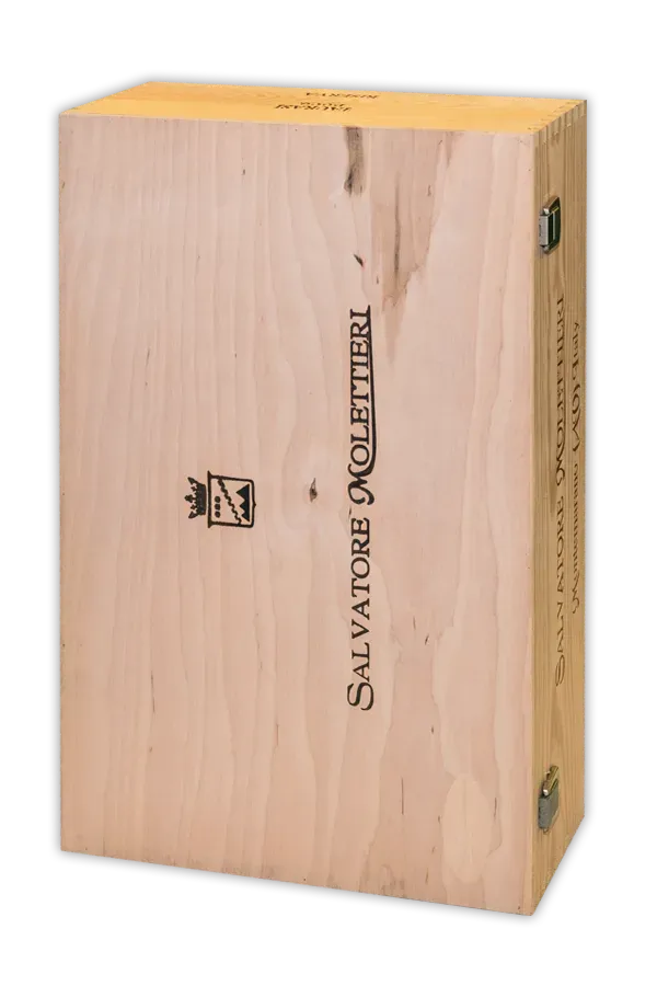 Salvatore Molettieri Cassetta Legno 3 Bottiglie porta vino regalo