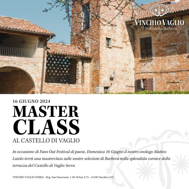 Vinchio Vaglio Masterclass Castello di Vaglio Degustazione