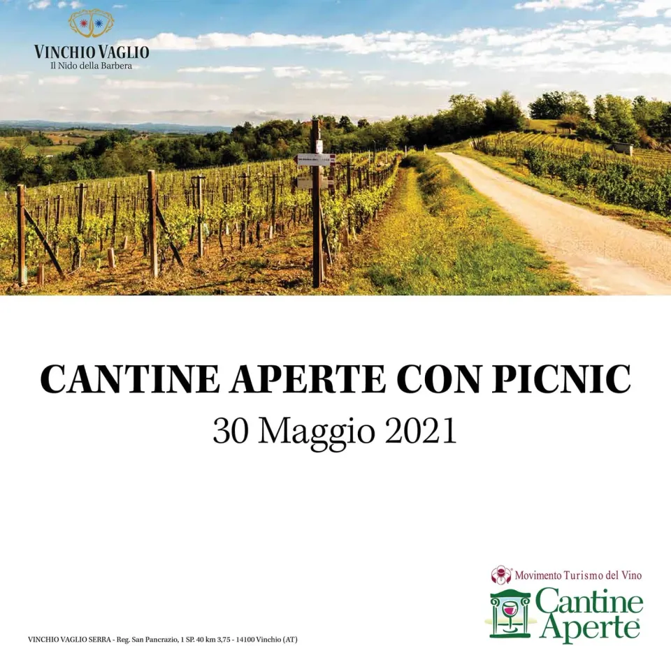 Vinchio Vaglio Cantine Aperte picnic biglietto 30/05/21