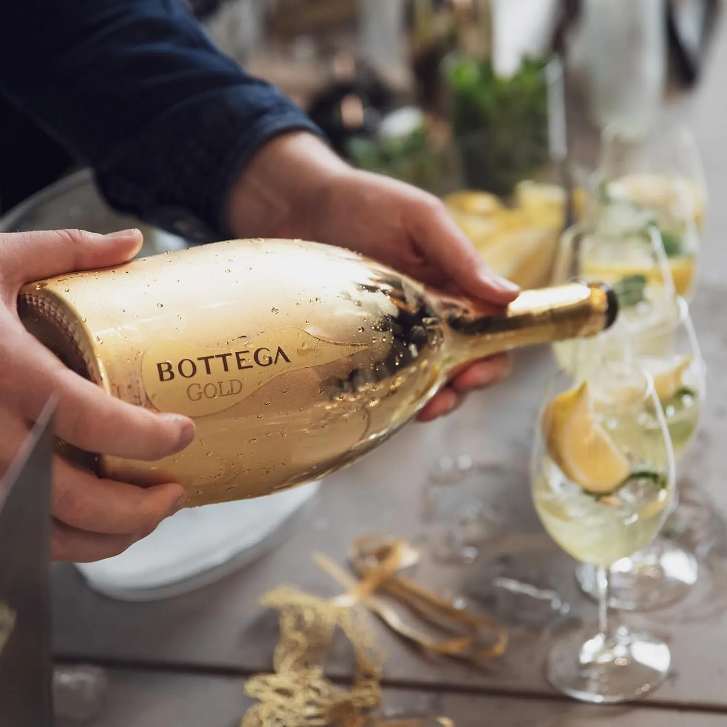 Bottega Gold Prosecco DOC 750 ml con 2 Calici