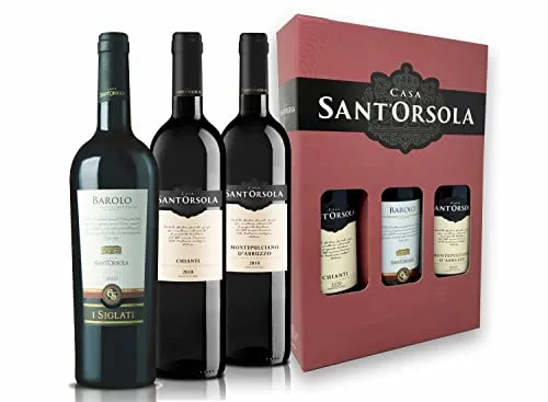 Sant'Orsola Tris Vini Rossi Barolo Chianti Montepulciano 3x750ml