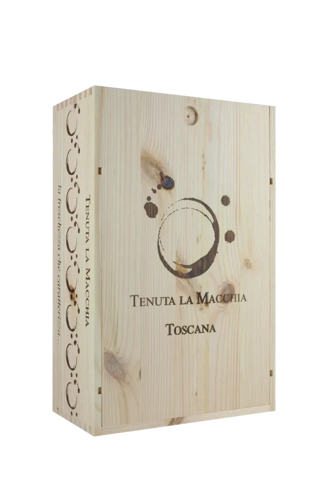 Tenuta La Macchia Scatola in Legno 2 Bottiglie Vino da Regalo