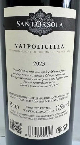 Sant'Orsola Valpolicella DOC vino rosso 6x750 ml asciutto
