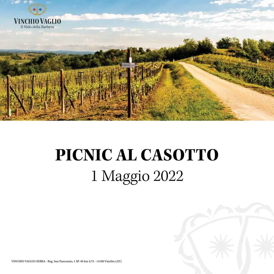 Vinchio Vaglio Picnic al Casotto biglietto 01/05/22