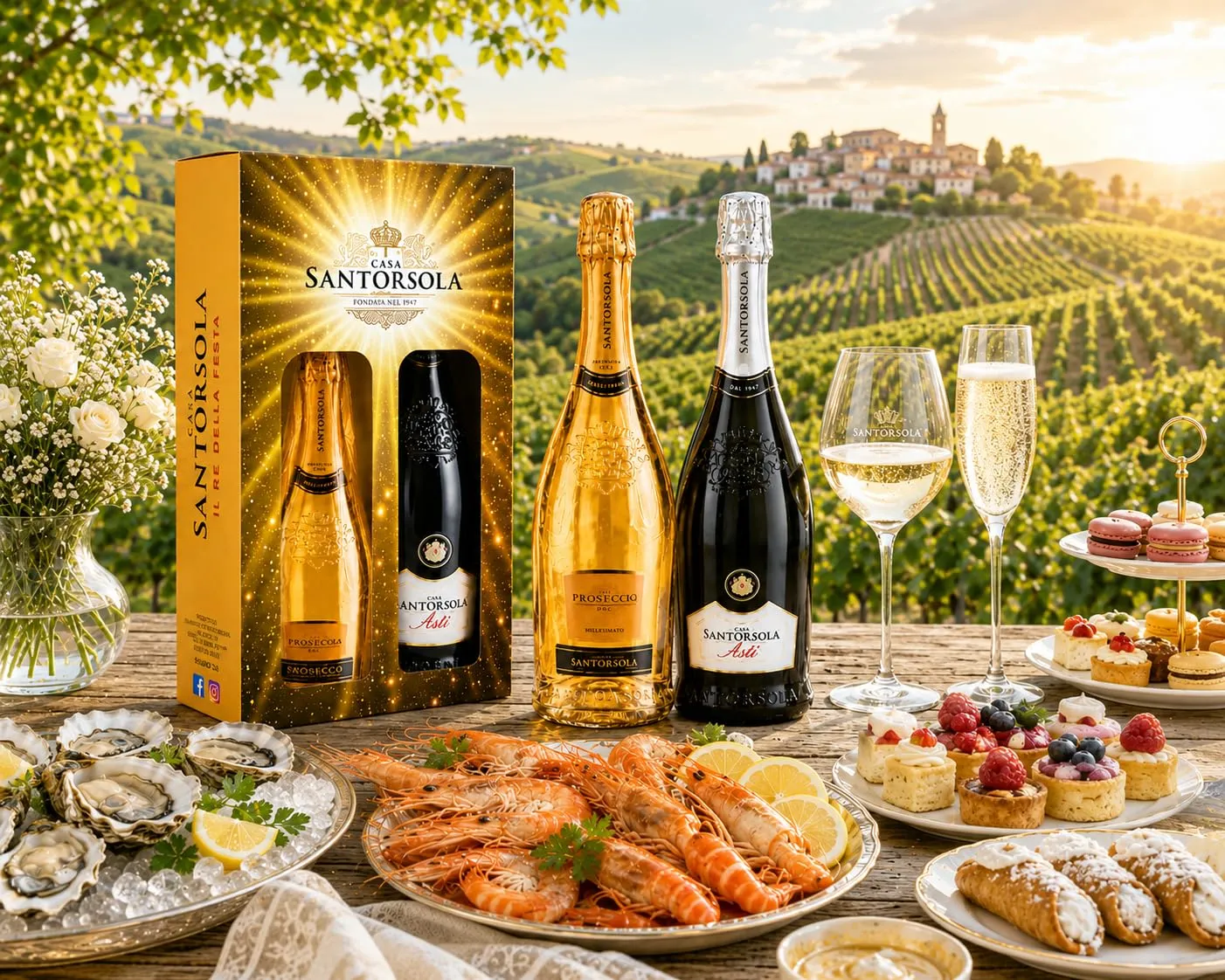 Sant'Orsola Prosecco Millesimato Extra Dry e Asti spumante 2x750 ml
