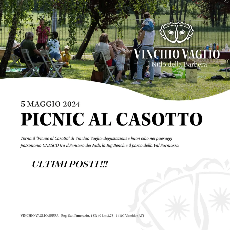 Vinchio Vaglio Picnic al Casotto evento in vigna
