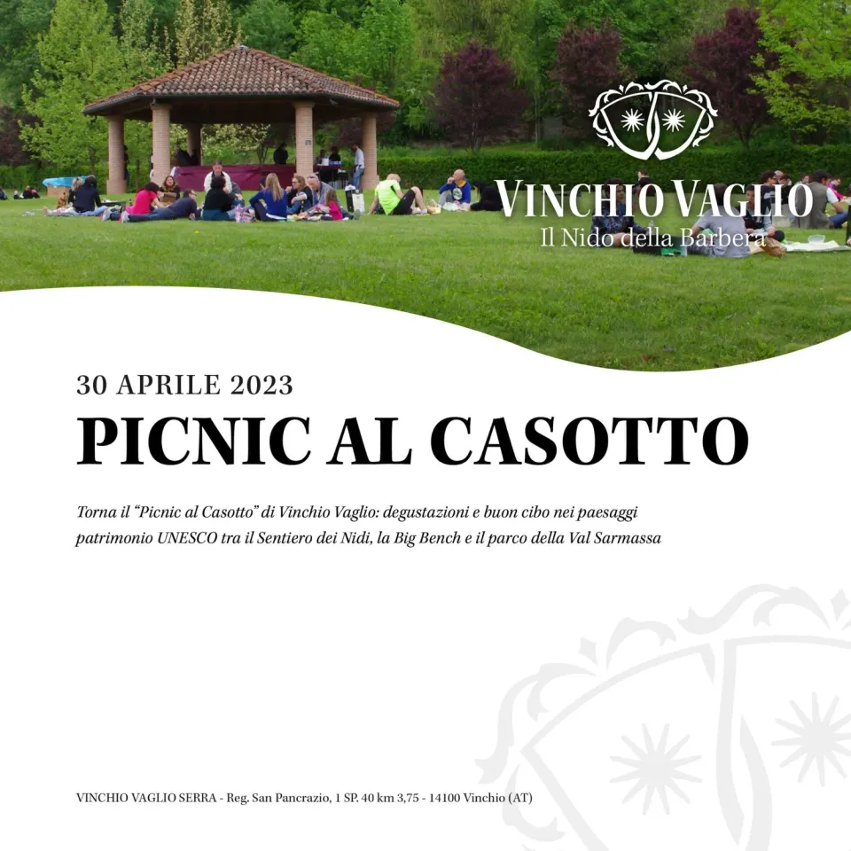 Vinchio Vaglio Picnic al Casotto Evento 30 Aprile