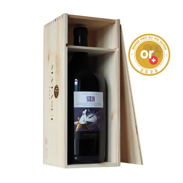 Matasci Sirio Merlot vino rosso 300 CL 2022 cassetta legno