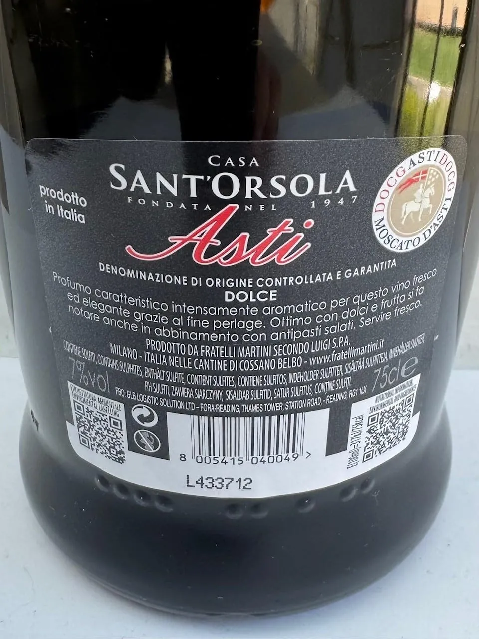 Sant'Orsola Prosecco Millesimato Extra Dry e Asti spumante 2x750 ml