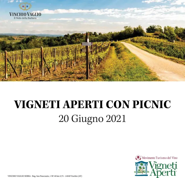 Vigneti Aperti picnic Vinchio Vaglio evento 20/06/21
