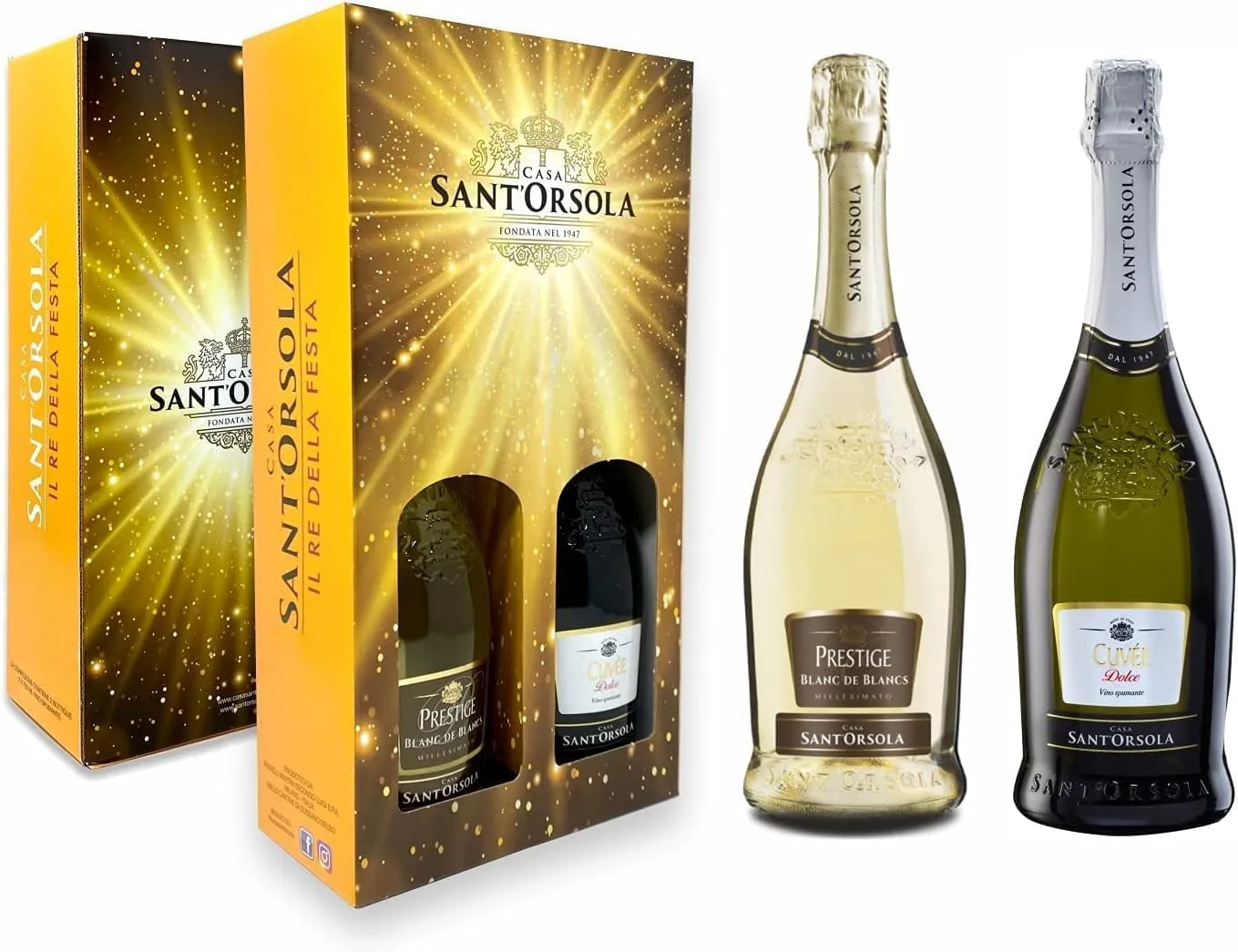 Sant'Orsola Cuvée Prestige spumante 2x750 ml brut e dolce
