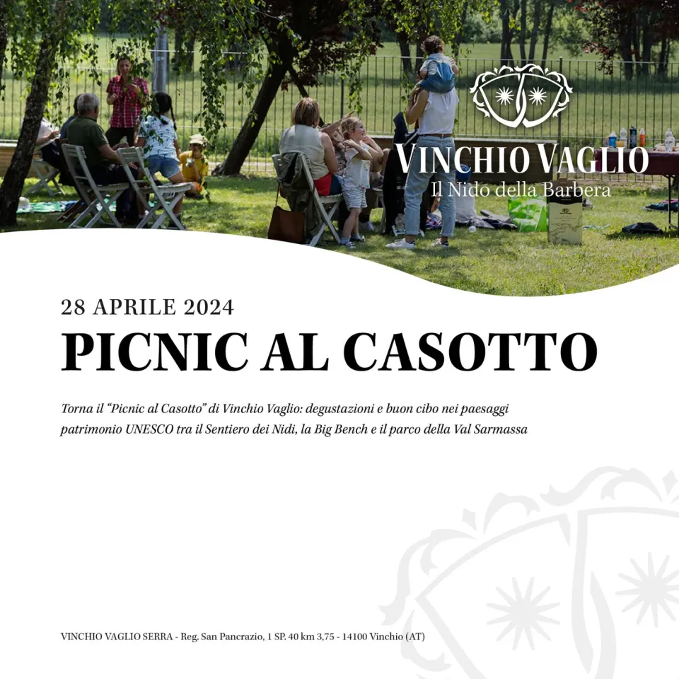 Vinchio Vaglio Picnic al Casotto Evento 28 Aprile