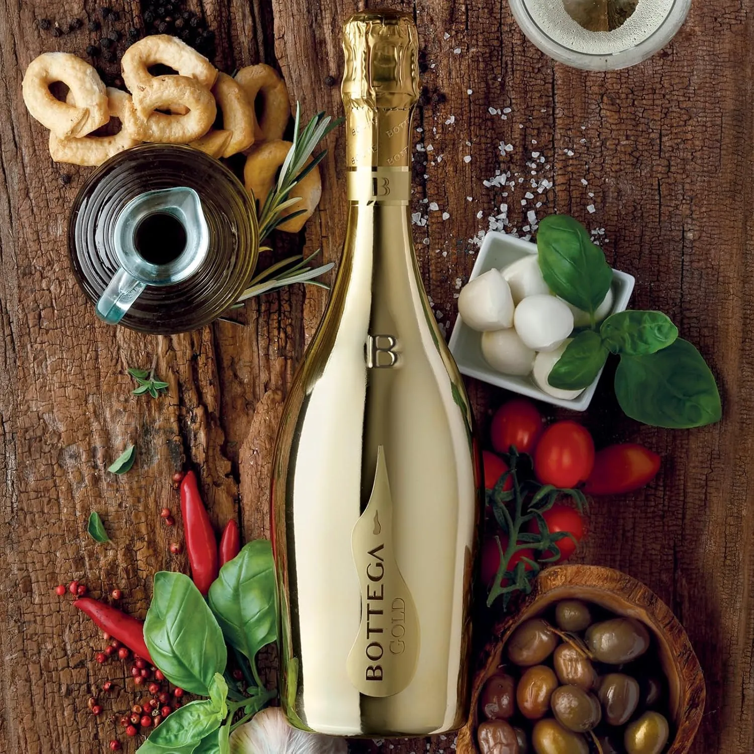 Bottega Gold Prosecco DOC 750 ml con 2 Calici
