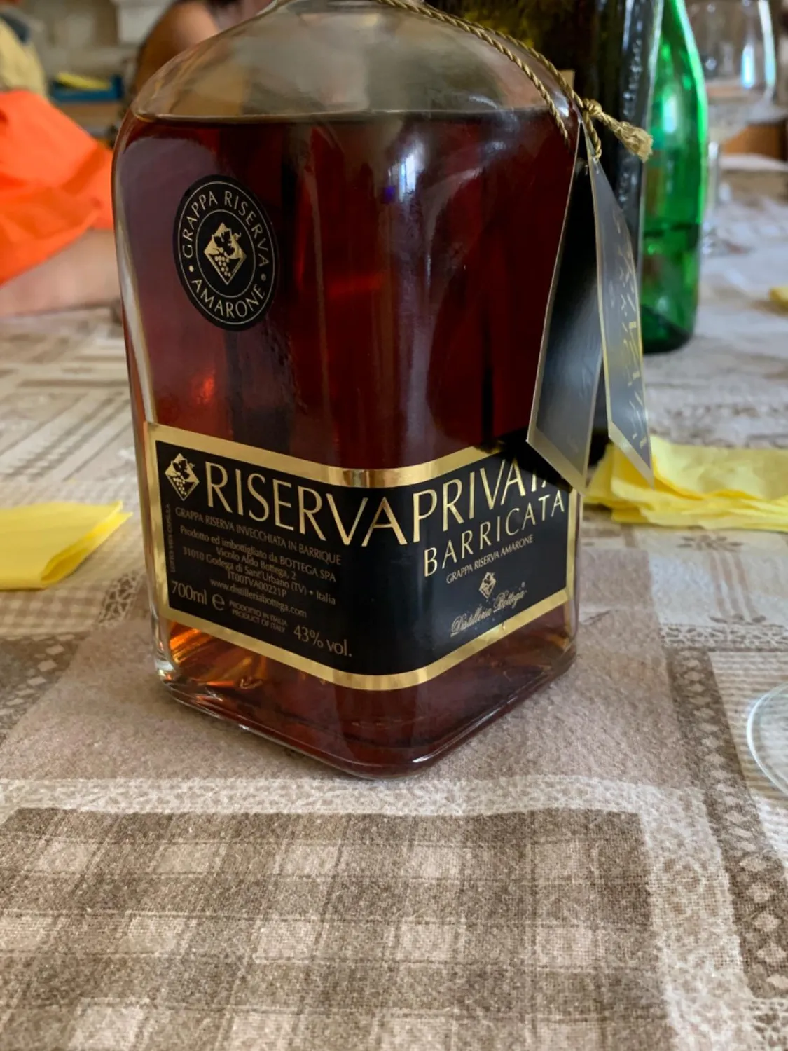 Bottega Riserva Privata Amarone Grappa Barricata 700 ml Ambrata