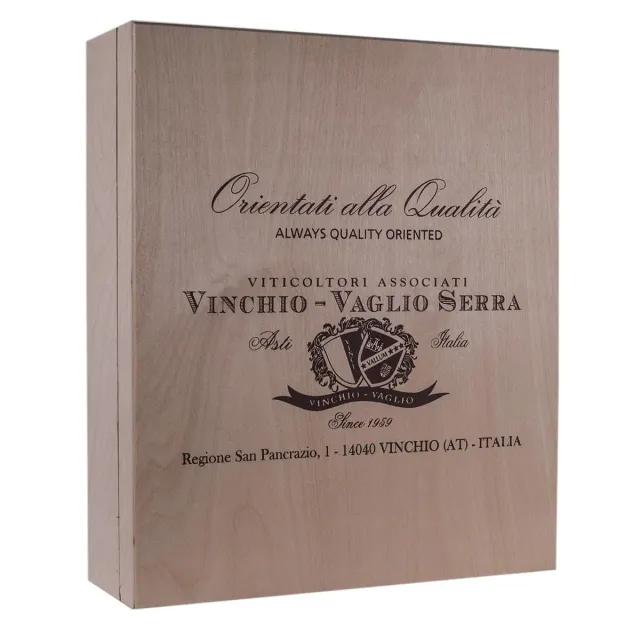 Vinchio Vaglio confezione legno 3 bottiglie 0,75 l regalo