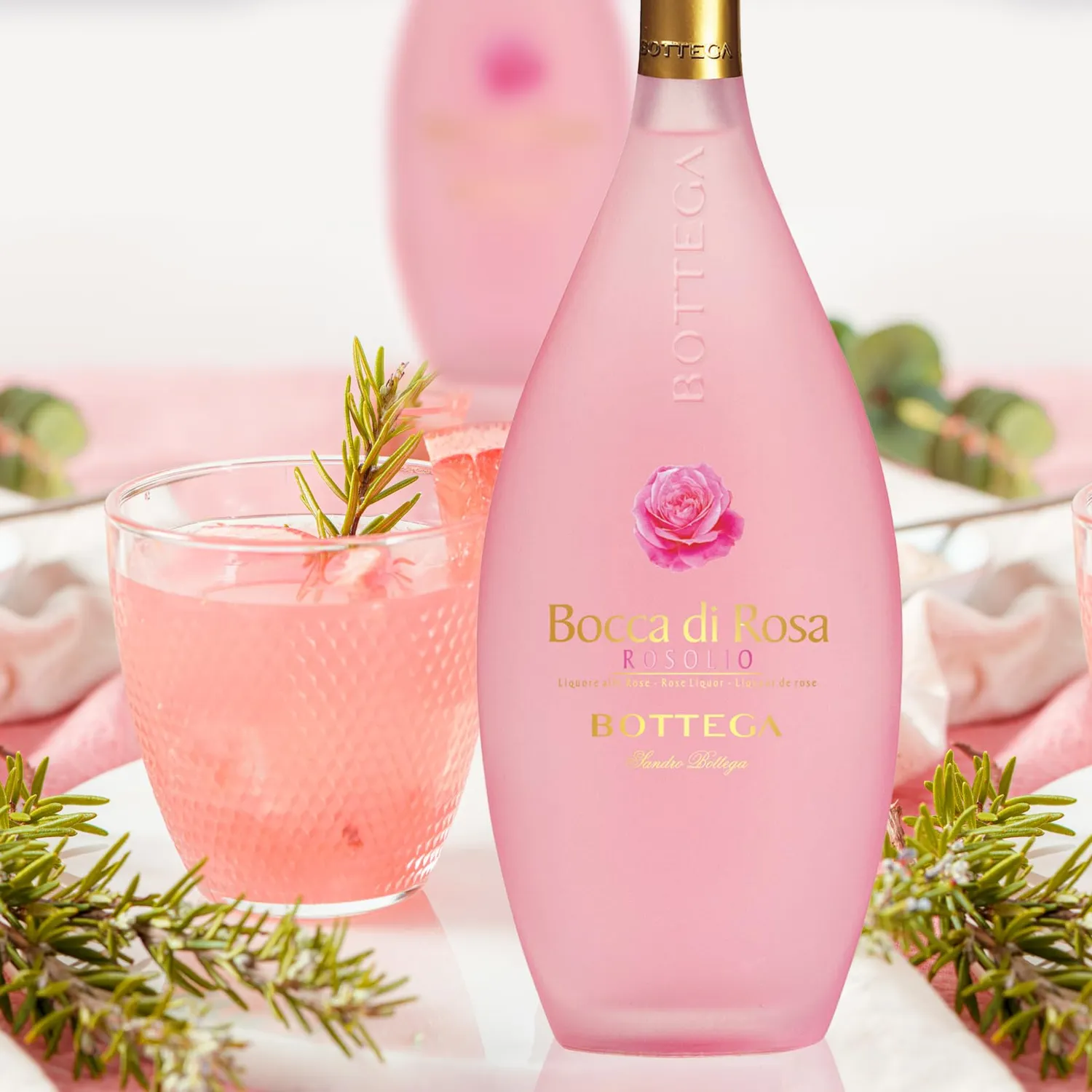 Bottega Bocca di Rosa rosolio liquore 500 ml alle rose