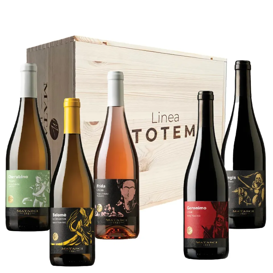Matasci Linea Totem cassetta 6x75 CL vini misti regalo