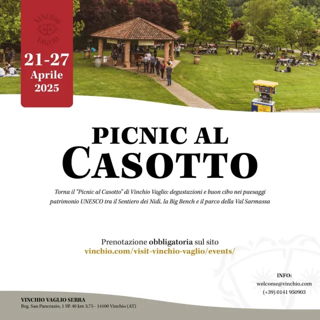 Vinchio Vaglio Picnic al Casotto evento 27/04/25